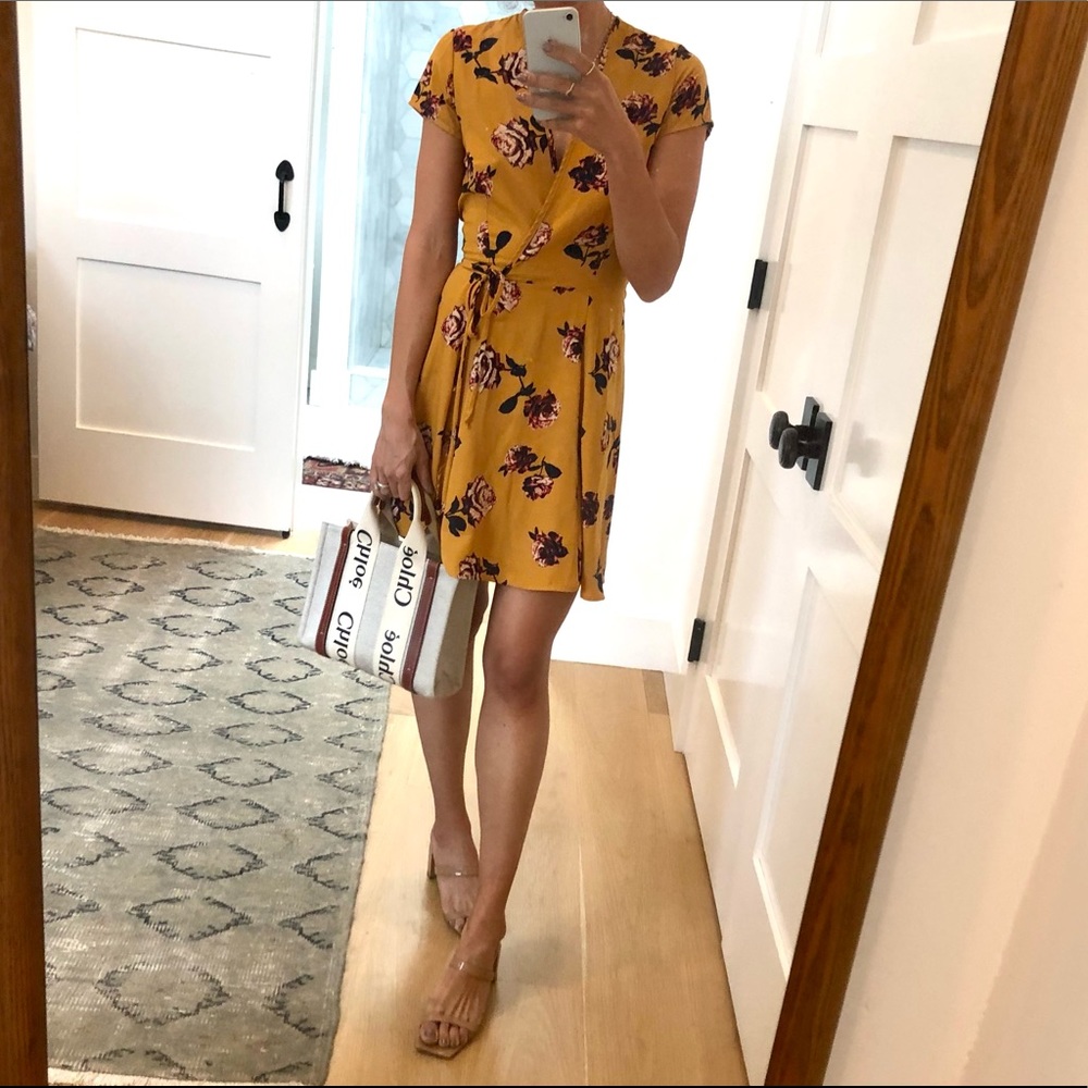 Honey Punch Floral Wrap dress